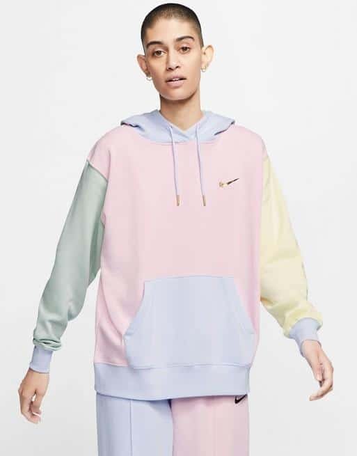 Nike mini metallic swoosh oversized 